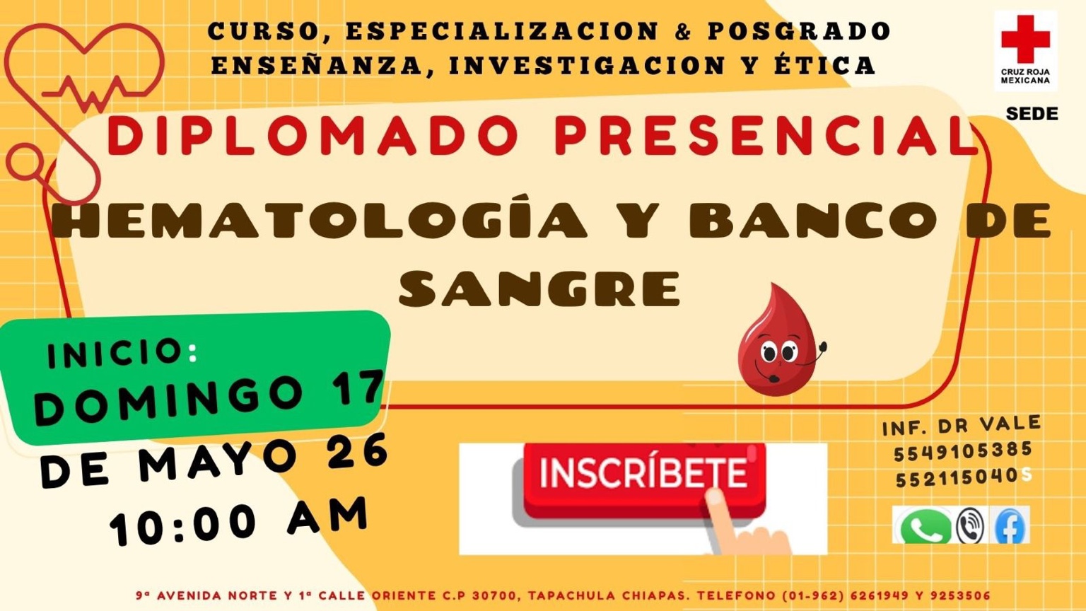Diplomado presencial hematología y banco de sangre